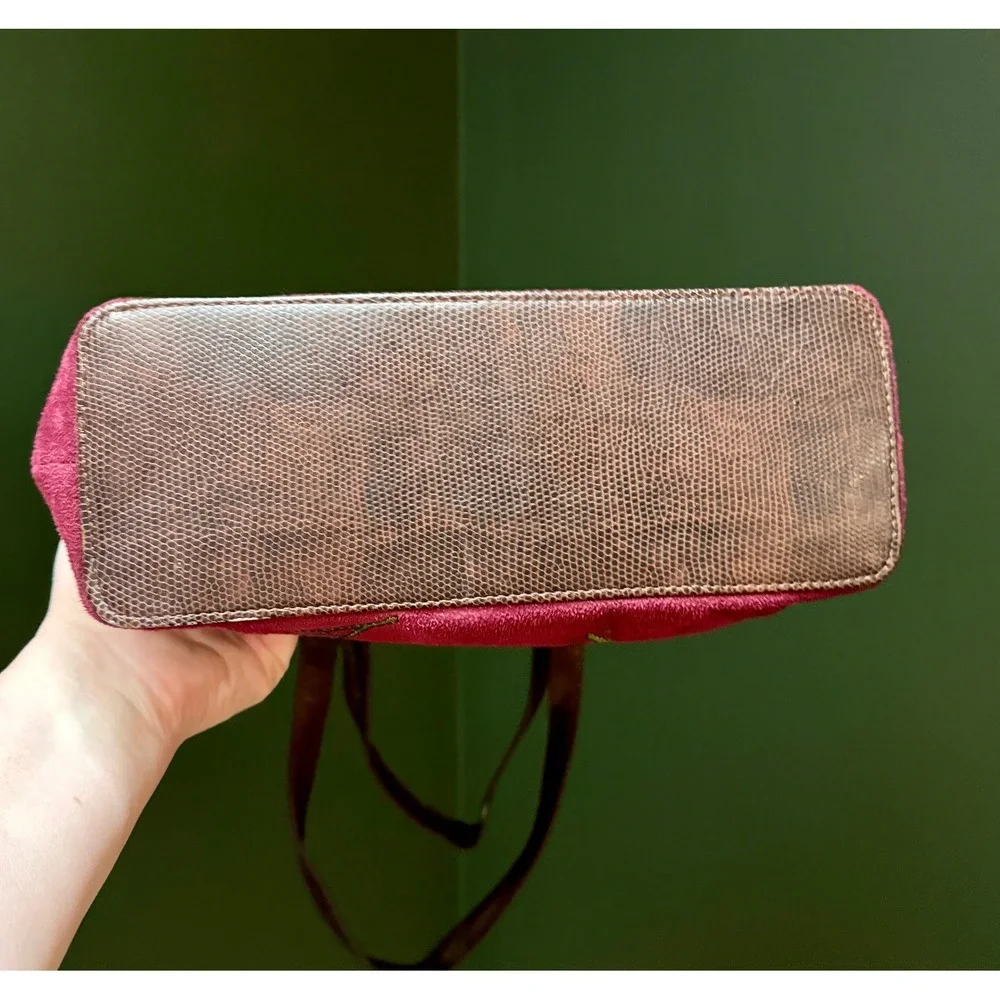 Bueno‎ Floral Embroidered Suede Shoulder Bag